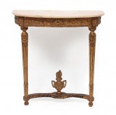 LOUIS XVI GILTWOOD DEMILUNE CO