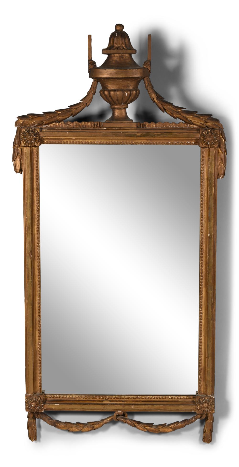 LOUIS XVI GILTWOOD MIRROR, LATE