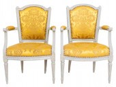LOUIS XVI GRAY-PAINTED FAUTEUI