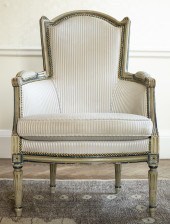 LOUIS XVI GREY AND BLUE PAINTE