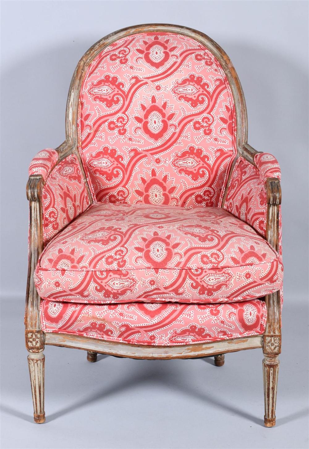 LOUIS XVI GREY PAINTED BERGERELOUIS