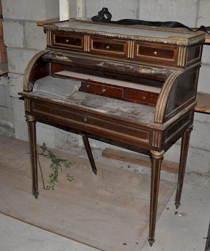 LOUIS XVI MAHOGANY BRASS MOUNTED