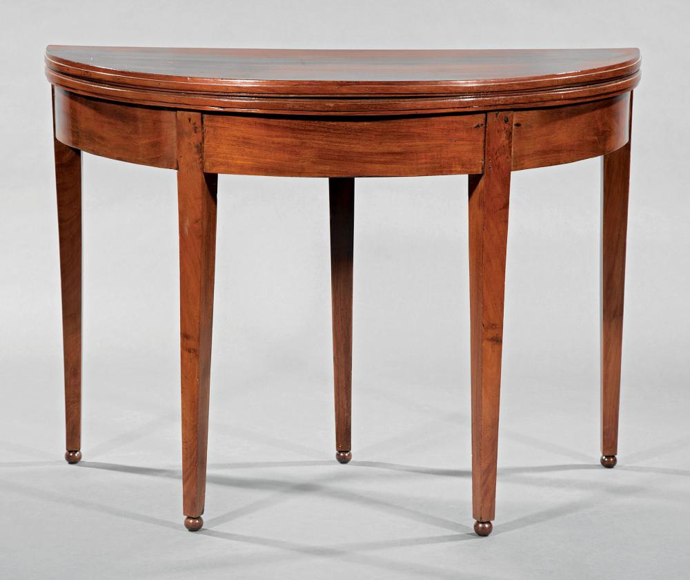LOUIS XVI MAHOGANY DEMILUNE GAMES