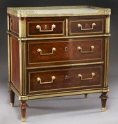 Louis XVI mahogany marble top