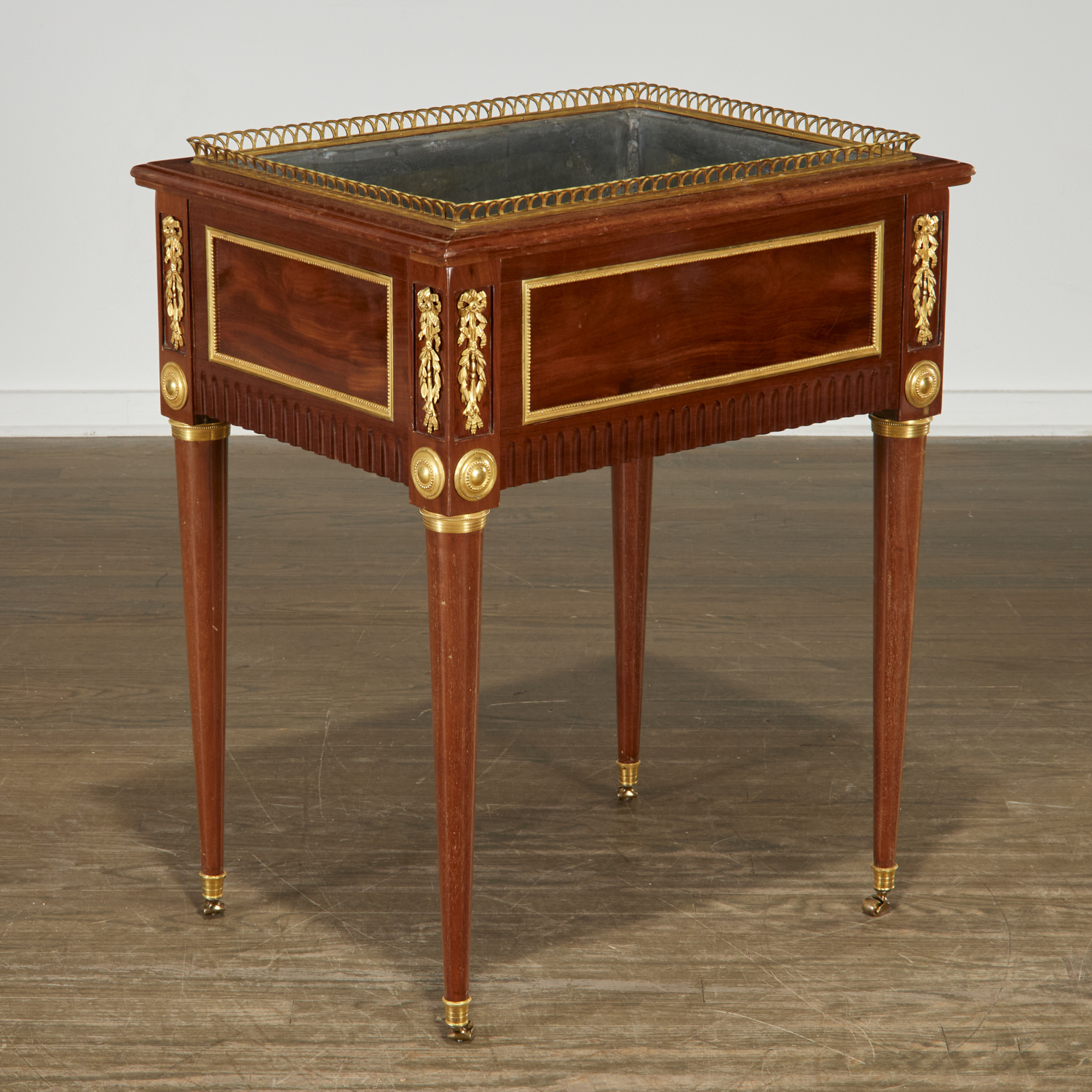 LOUIS XVI MAHOGANY WINE COOLER,