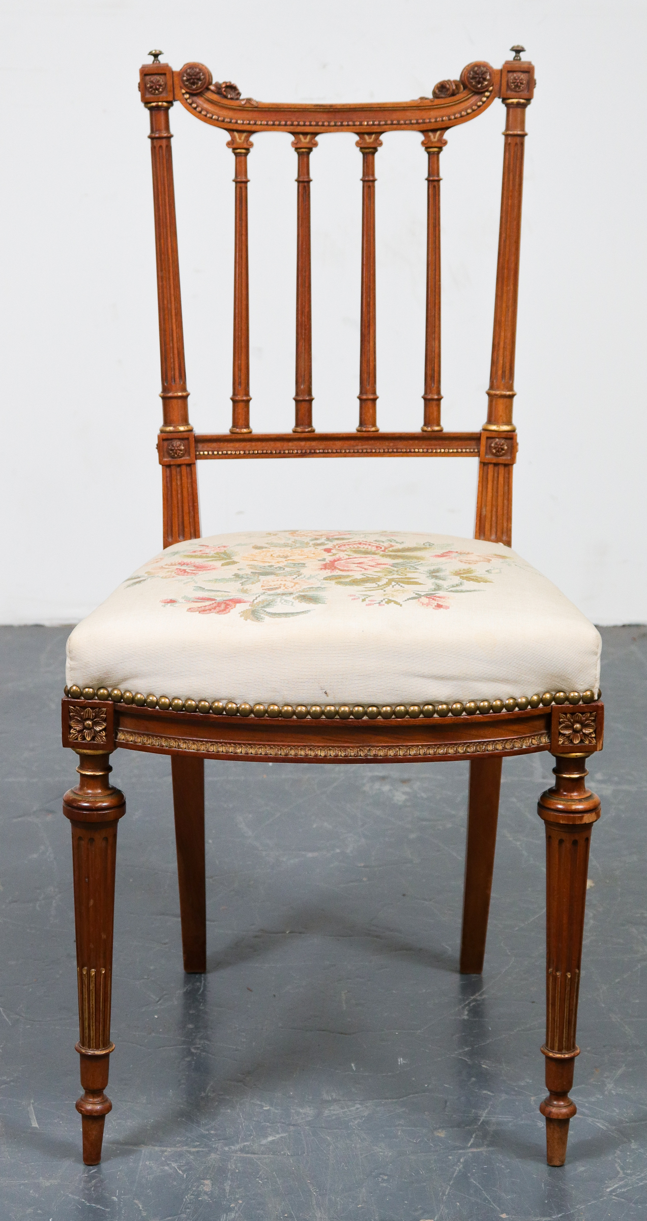 LOUIS XVI MANNER CARVED FRUITWOOD