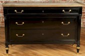 LOUIS XVI MARBLE TOP BLACK LAC