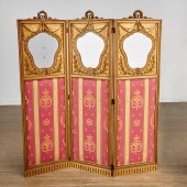 LOUIS XVI MIRRORED TRIFOLD DRE