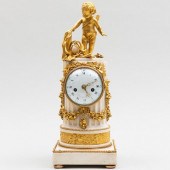 LOUIS XVI ORMOLU AND WHITE MAR