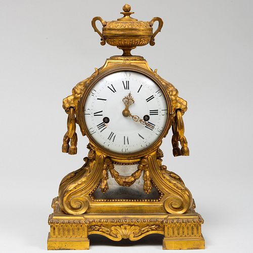 LOUIS XVI ORMOLU MANTEL CLOCK,