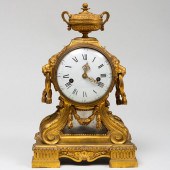 LOUIS XVI ORMOLU MANTEL CLOCK,