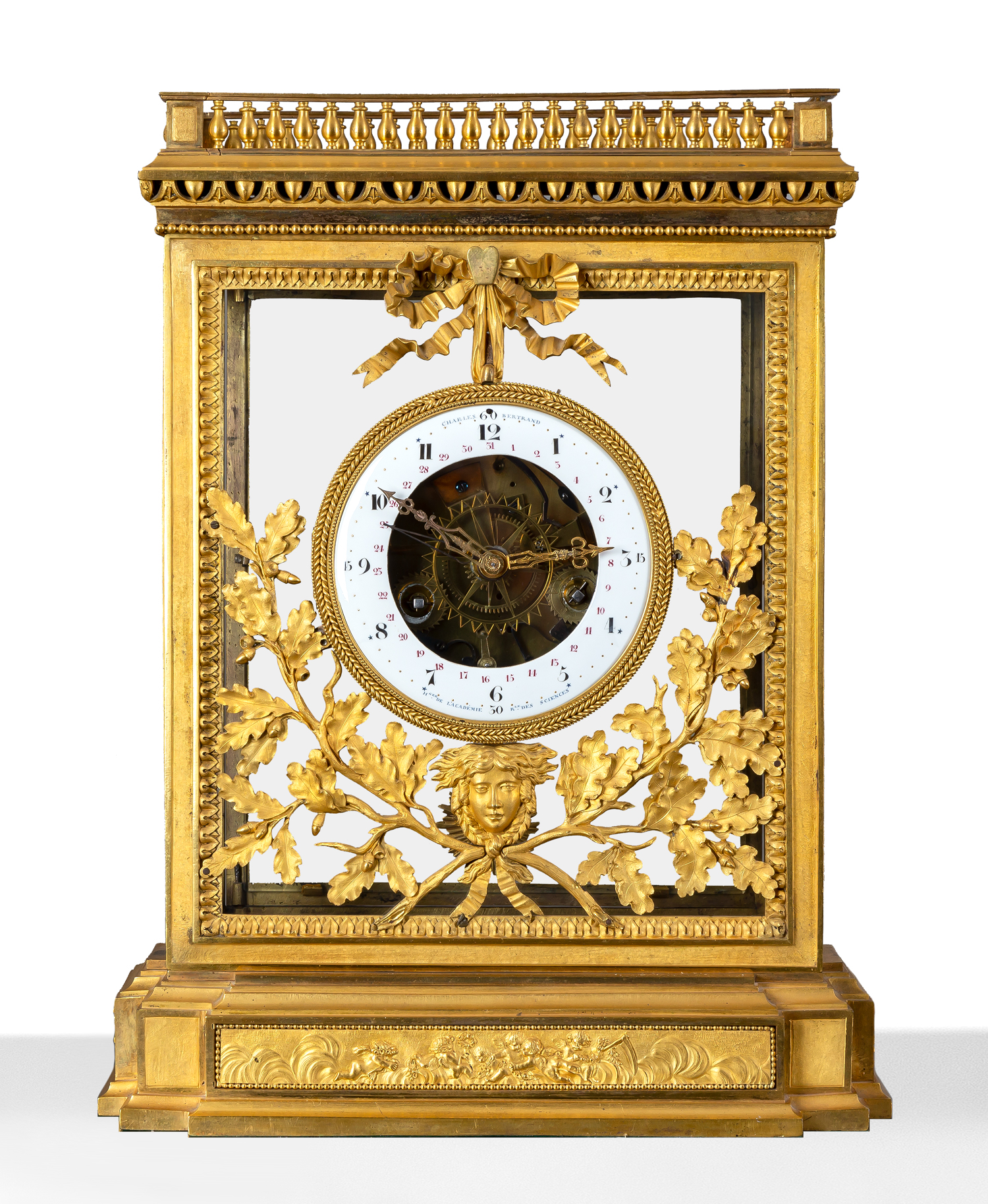 LOUIS XVI ORMOLU PENDULE-CAGE