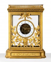 LOUIS XVI ORMOLU PENDULE-CAGE