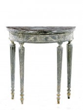 Louis XVI painted carved wood