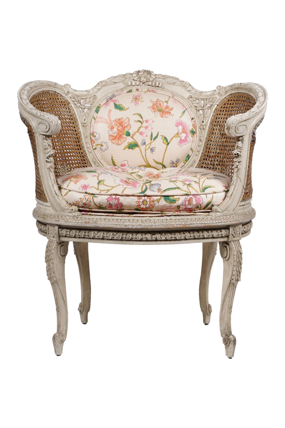 LOUIS XVI PAINTED DOUBLE CANE