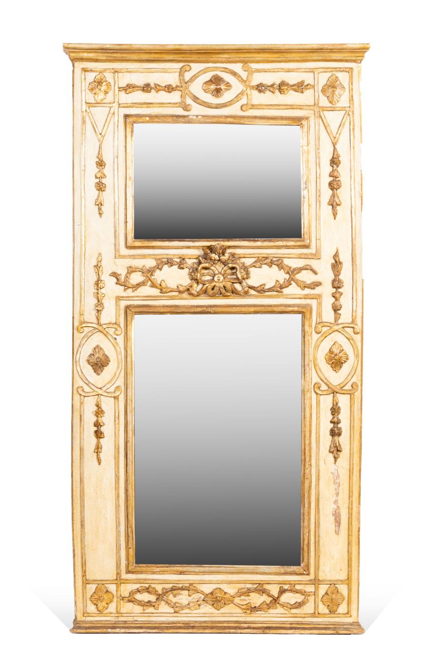 LOUIS XVI PAINTED PARCEL GILT