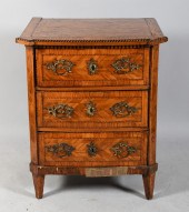 LOUIS XVI PARQUETRY THREE DRAW