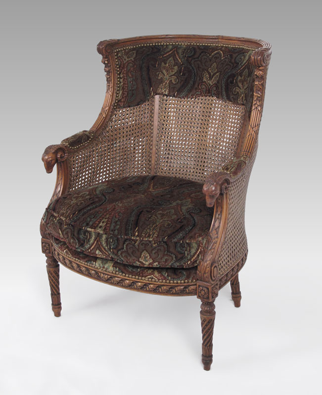 LOUIS XVI RAMS HEAD SIDE CHAIR: