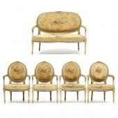 LOUIS XVI STYLE AUBUSSON UPHOL