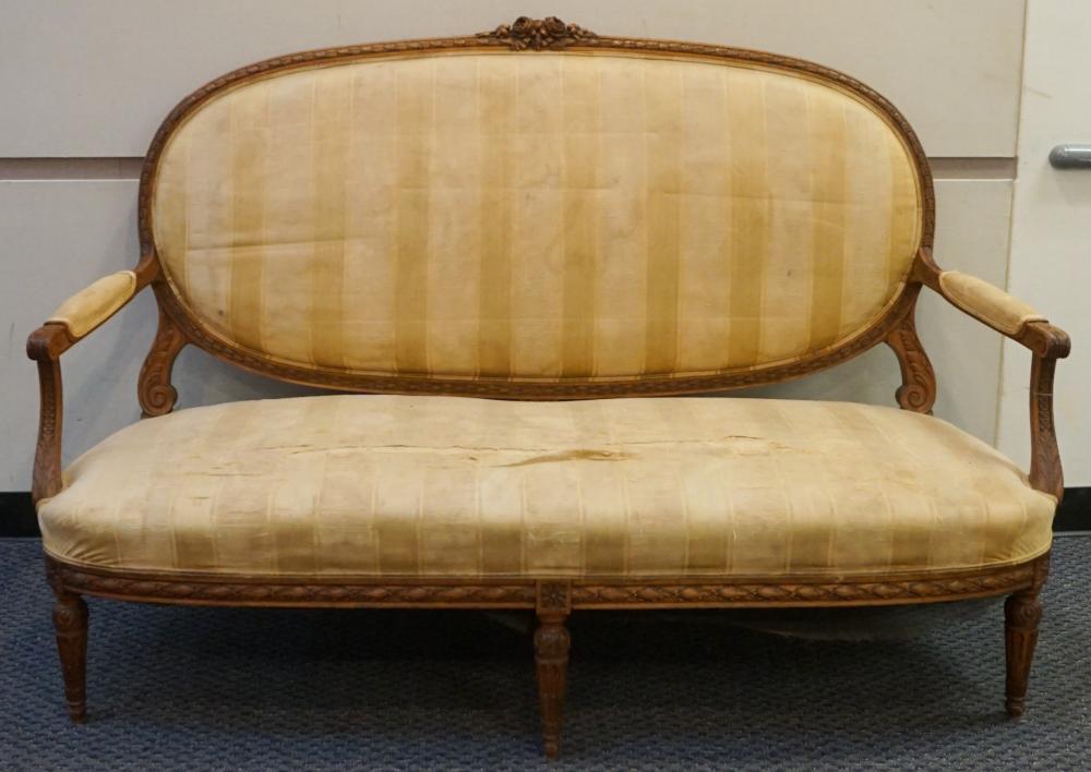 LOUIS XVI STYLE BEECHWOOD CANAPE W: