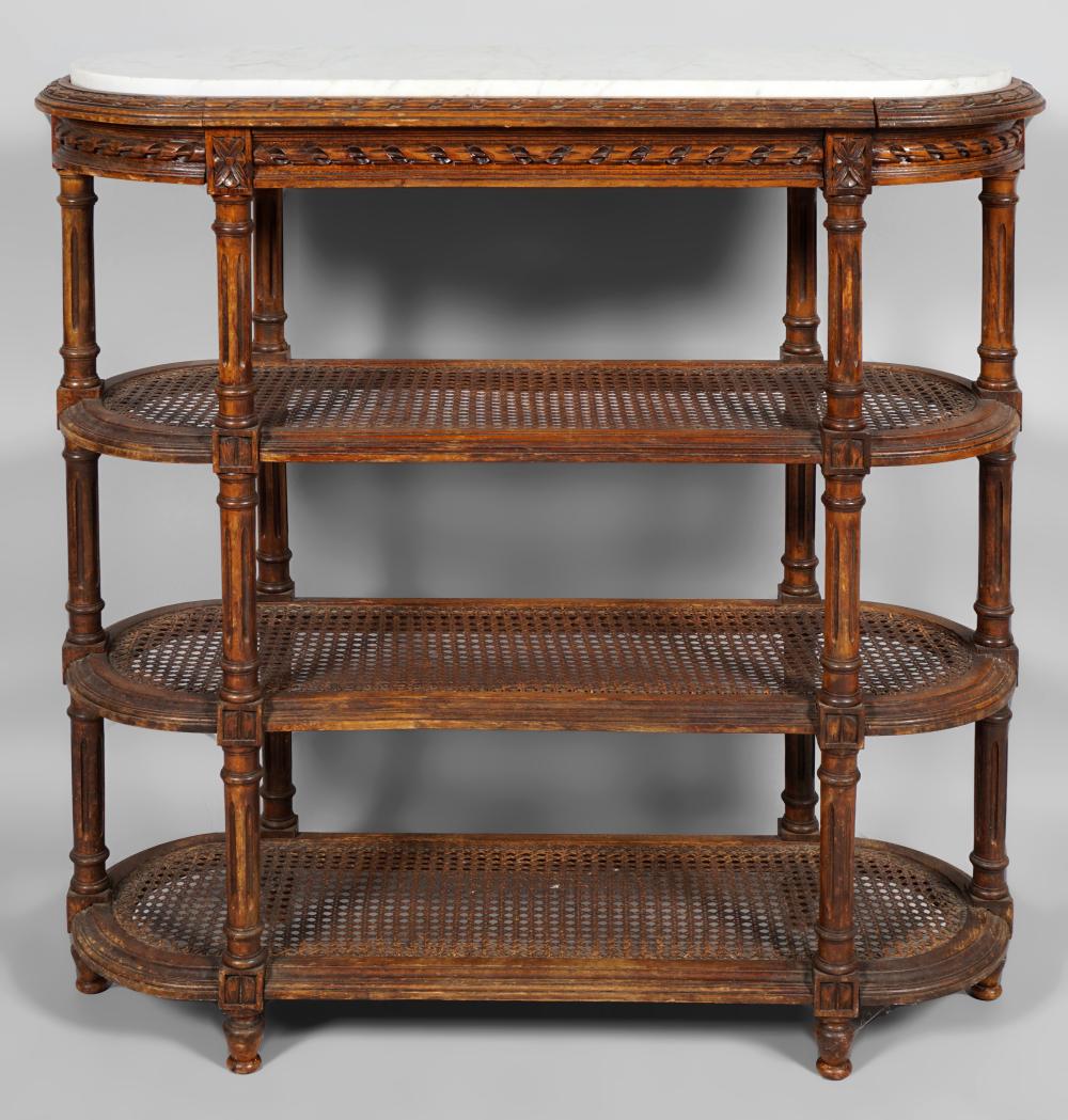 LOUIS XVI STYLE BEECHWOOD ETAGERE