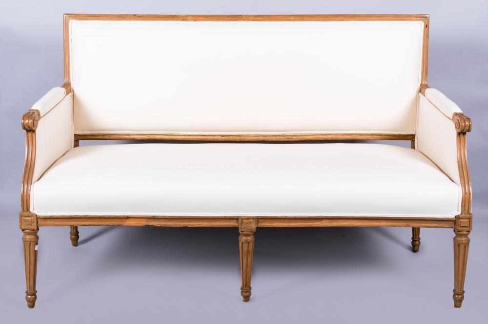 LOUIS XVI STYLE BEECHWOOD SETTEE 35