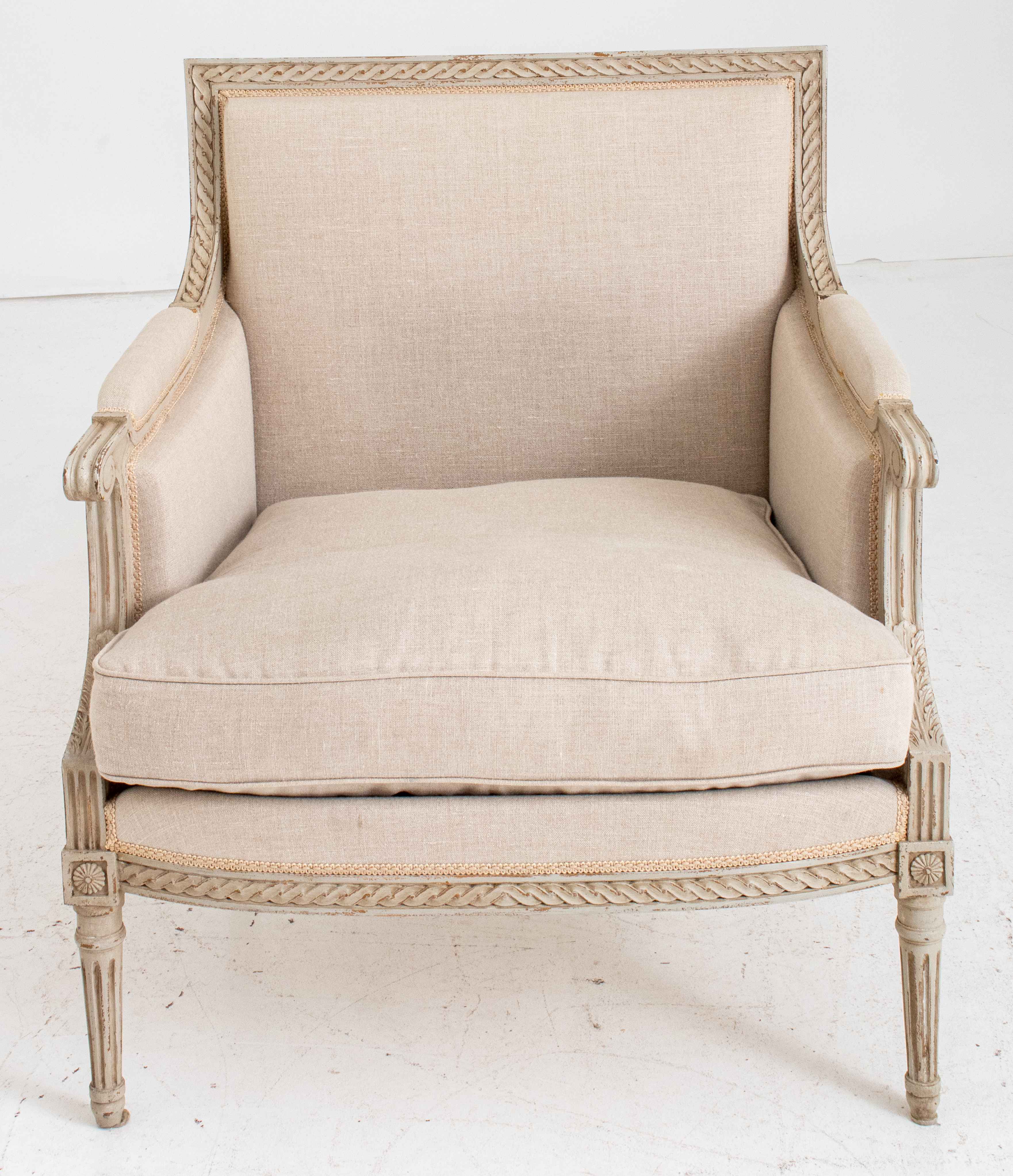 LOUIS XVI STYLE BERGERE ARMCHAIR