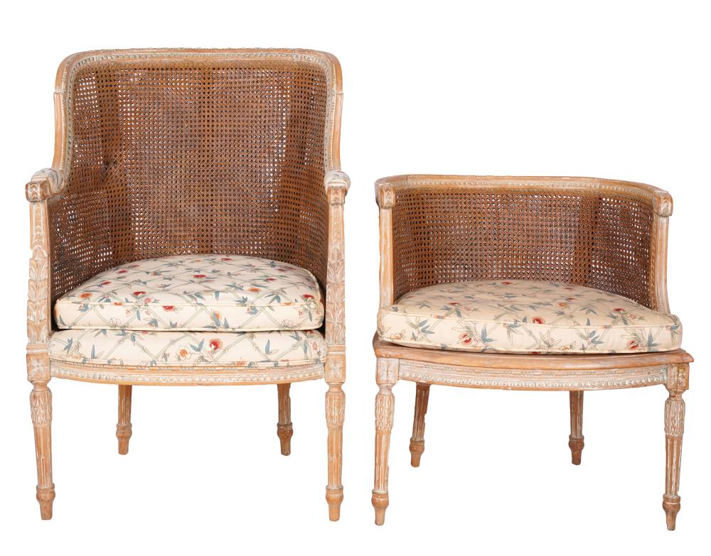 LOUIS XVI STYLE BERGEREbleached