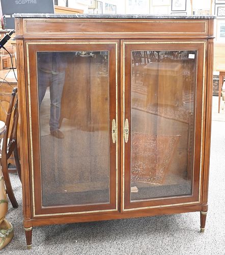 LOUIS XVI STYLE BOOKCASE, HAVING