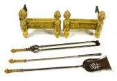 LOUIS XVI STYLE BRASS CHENET A
