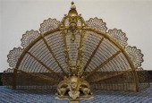 LOUIS XVI STYLE BRASS FAN-FORM