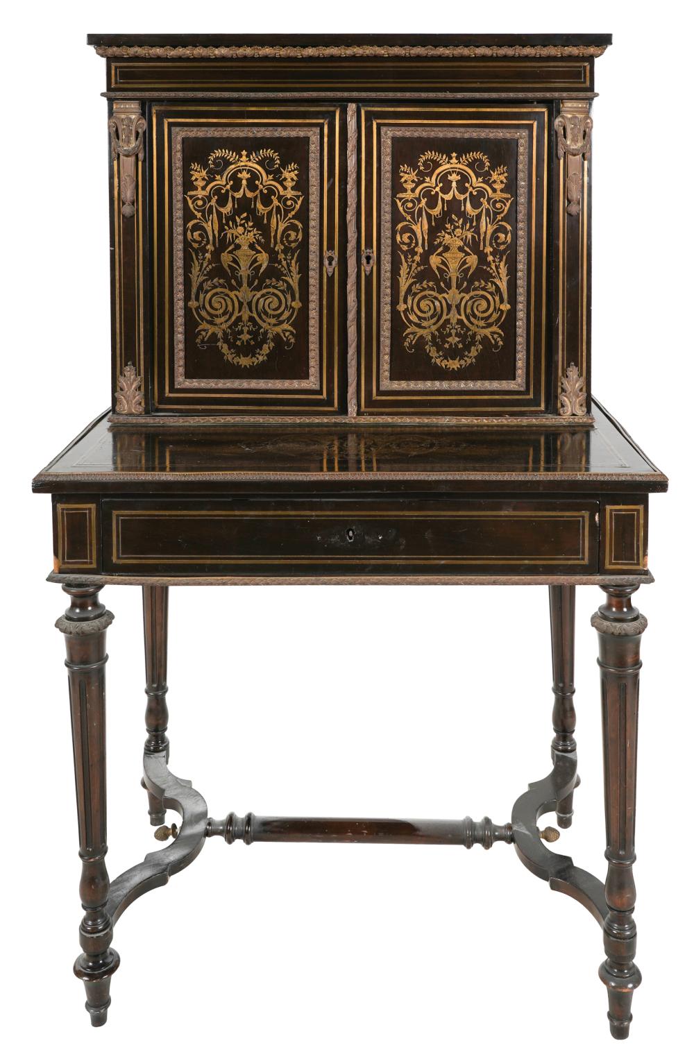 LOUIS XVI STYLE BRASS-INLAID