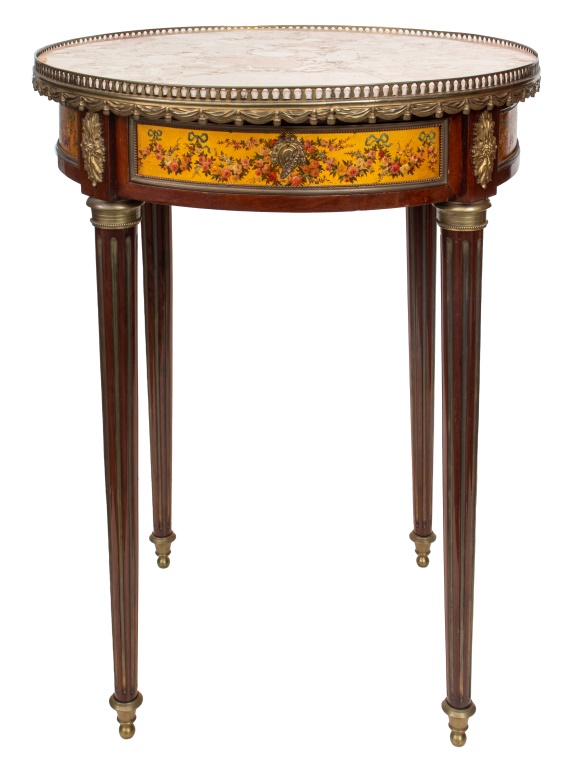 LOUIS XVI STYLE BRASS MOUNTED