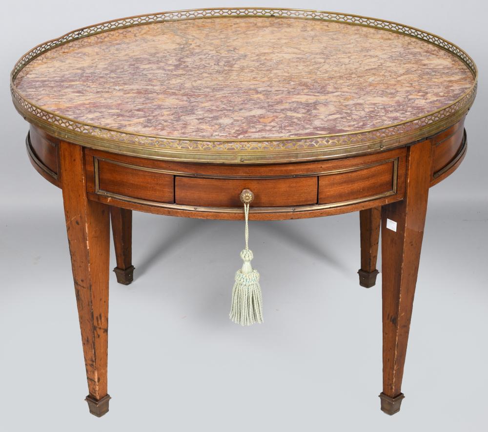 LOUIS XVI STYLE BRASS MOUNTED