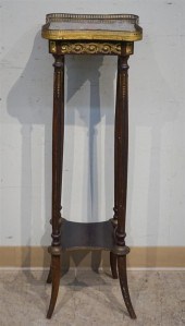 LOUIS XVI STYLE BRASS MOUNTED