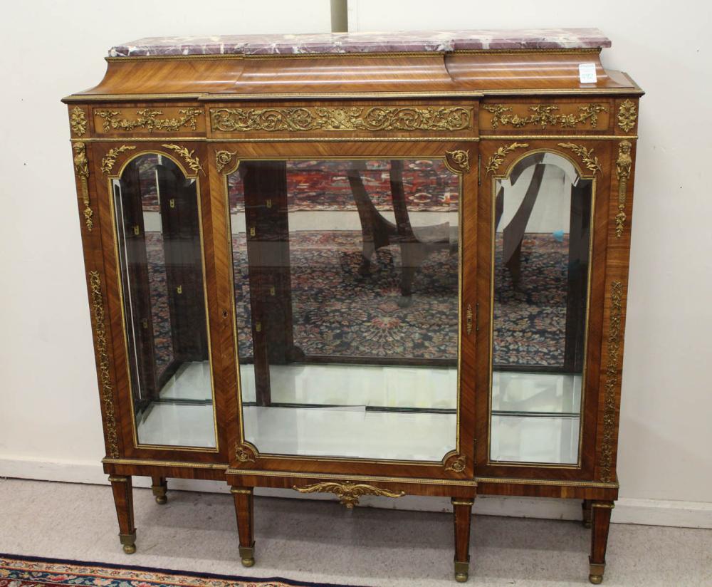 LOUIS XVI STYLE BREAKFRONT CHINA