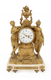 LOUIS XVI-STYLE BRONZE AND MAR