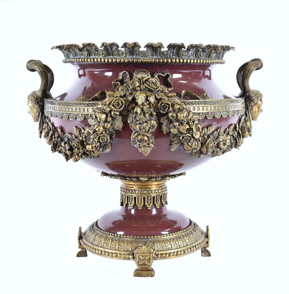 LOUIS XVI STYLE BRONZE-MOUNTED