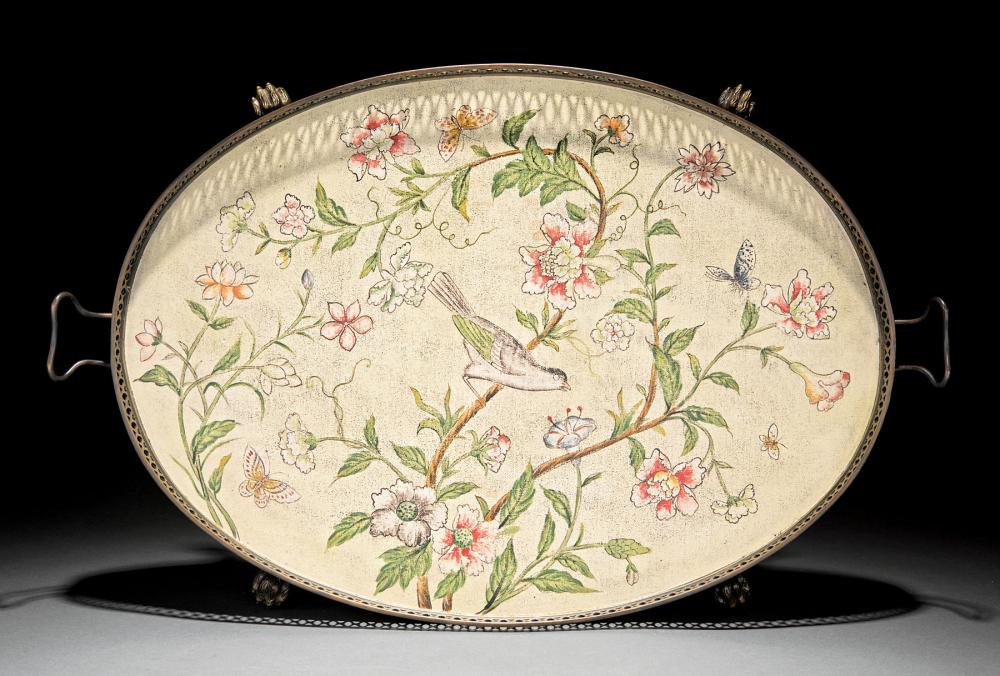LOUIS XVI-STYLE BRONZE PLATEAULouis