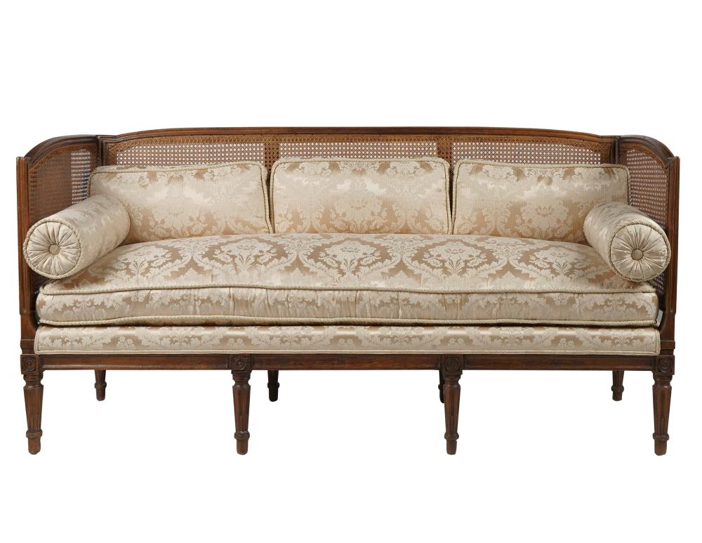 LOUIS XVI-STYLE CANED WALNUT