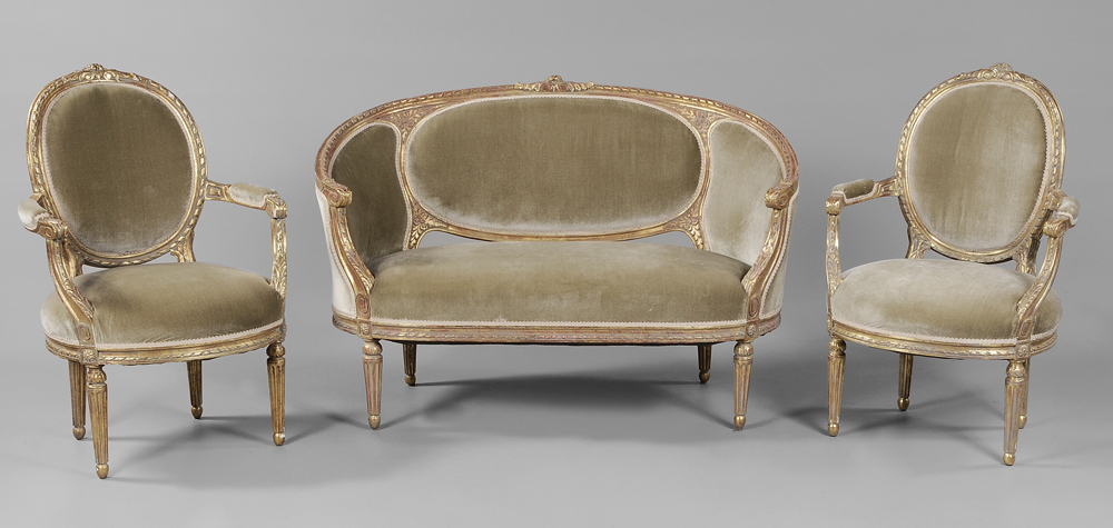 Louis XVI Style Carved and Gilt