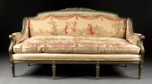 Louis XVI style carved and pai