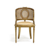 LOUIS XVI STYLE CARVED AND GIL