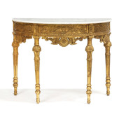 LOUIS XVI STYLE CARVED AND GIL