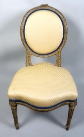 LOUIS XVI STYLE CARVED AND PAI