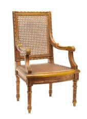 LOUIS XVI-STYLE CARVED AND GIL
