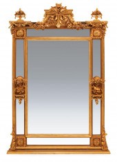 LOUIS XVI-STYLE CARVED AND GIL