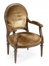 LOUIS XVI-STYLE CARVED AND PAI