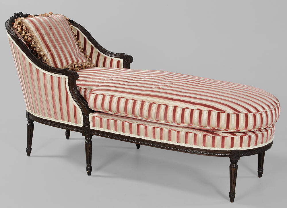 Louis XVI Style Carved Chaise