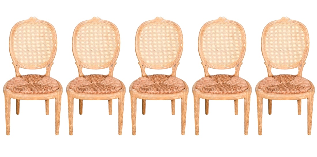 LOUIS XVI STYLE CARVED FAUX BOIS